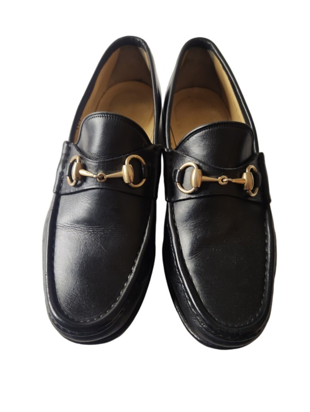 Black Leather Men's Bit Loafers